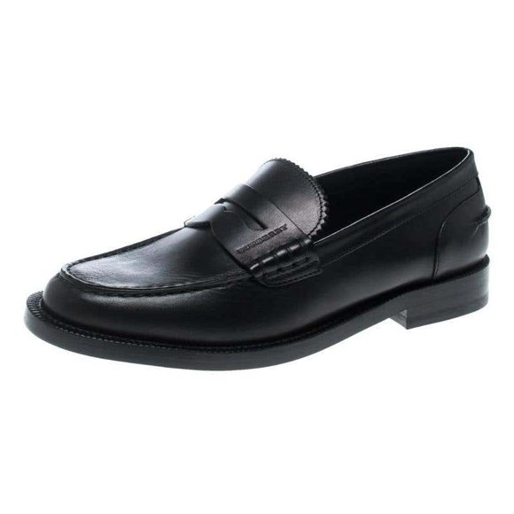 NWT BURBERRY BEDMONT LEATHER PENNY LOAFERS - Picture 1 of 8